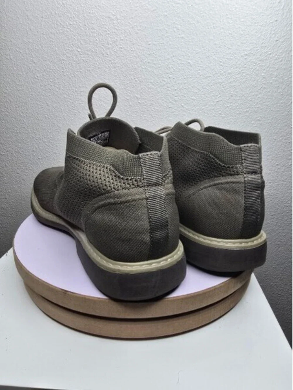 Mark Nason Los Angeles Weldon Gray Taupe Chukka Boots Mens Size 9 DressKnit Grea